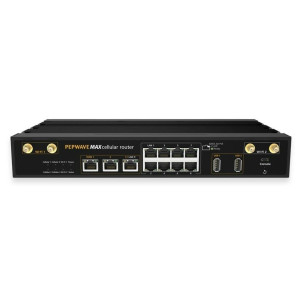 Peplink MAX-HD2-MBX-5G 5G Quad Cellular Mobile Powerhouse Router, 8 GbE LAN with PoE Output & 3 GbE WAN